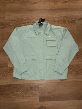 Nike Sportswear Swoosh Women's Woven Jacket Green Size XL CZ8898-008 New